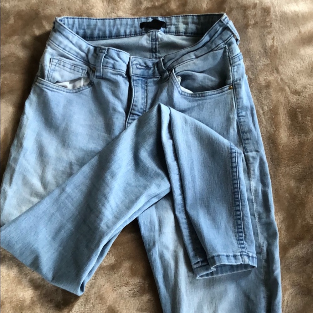 Light blue high waisted jeans